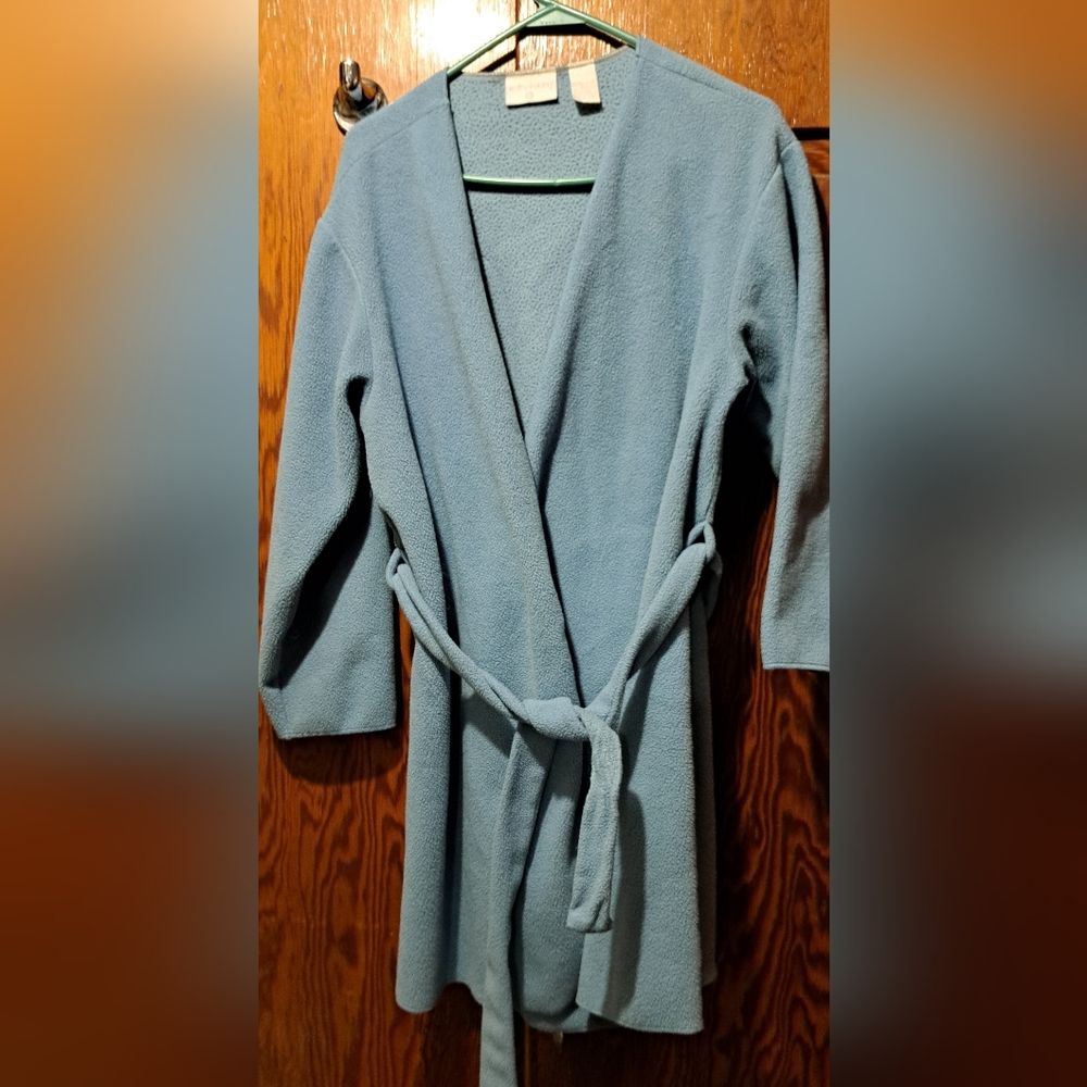 Kathy Ireland Soft Blue Fleece Women's Robe